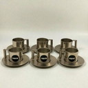 Italian inox espresso cups & saucers by Vemi (set of 6)