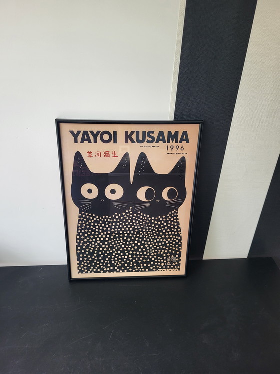 Image 1 of Originele Yayoi Kusama print ingelijst.