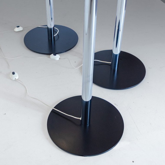 Image 1 of Set van drie vintage vloerlampen, Italiaans design in de stijl van Artemide, jaren 70.
