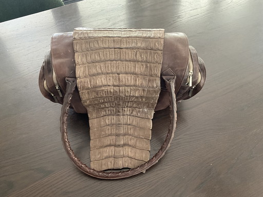 Original Charles Jourdan bag made of crocodile leather