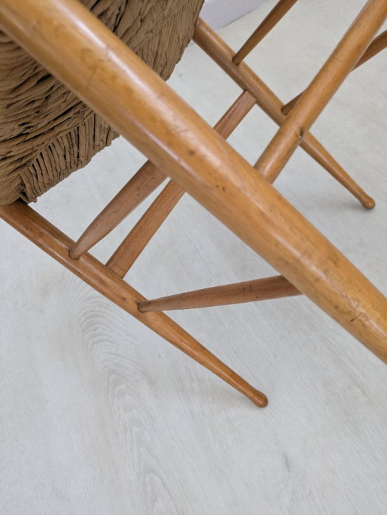 Image 1 of Authentischer Chiavarina-Stuhl aus Naturholz mit Sitzfläche aus geflochtenem Stroh - Ikone des italienischen Kunsthandwerks