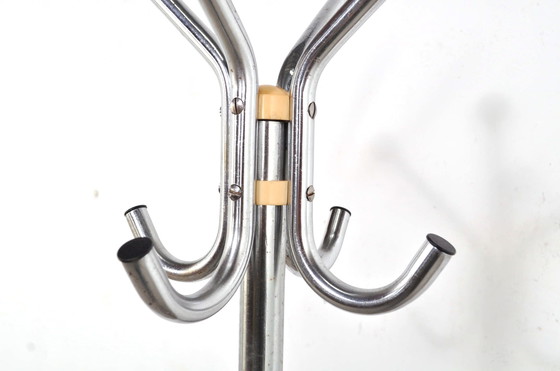 Image 1 of Vintage Verchroomde Kapstok Met Parapluhouder Jaren 60