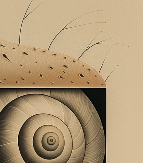 Image 1 of Unique Edition: High-Quality Giclée - Monsieur Escargot and the Fractured Horizon