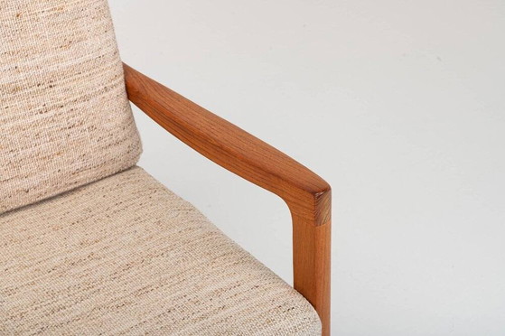 Senator bank van Ole Wanscher voor P. Jeppesen Møbelfabrik, Denemarken, jaren 60 – 3-5 zitsbanken, Wool (photo 6 of 12)