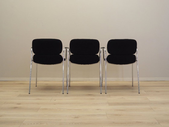 Image 1 of Satz von drei Stühlen, italienisches Design, 1970er Jahre, Produktion: Italien