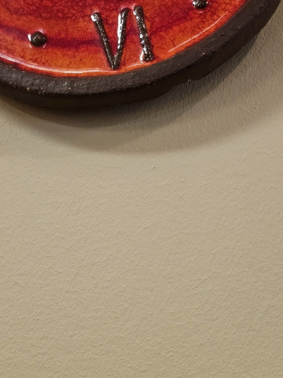 Vintage Krösselbach Ceramic Wall Clock Ceramic Clock (photo 7 of 9)