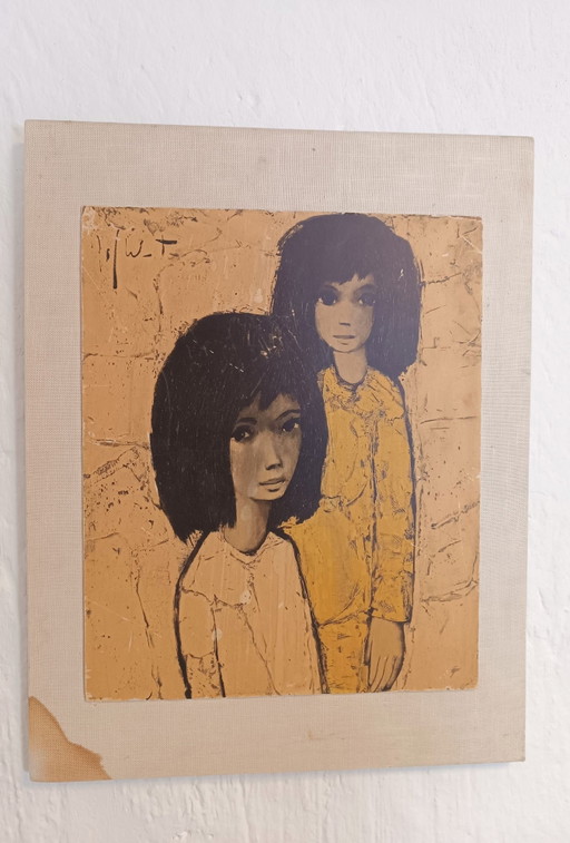 Jef Wauters "Deux Filles" vintage print