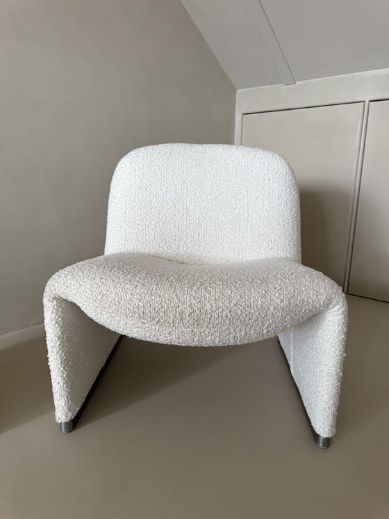 Image 1 of Giancarlo Piretti Artifort Ally Chair Fauteuil Chair Reupholstered Bouclé