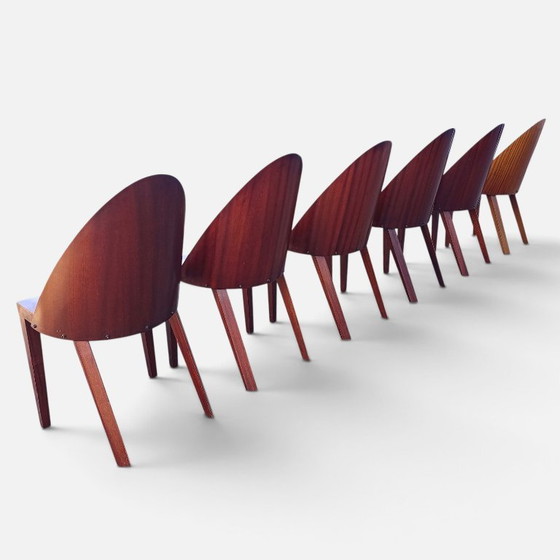 6x Philippe Starck Royal 44 Chair Chair Aleph Driade 1985 – Dining chairs, Wood (photo 17 of 19)