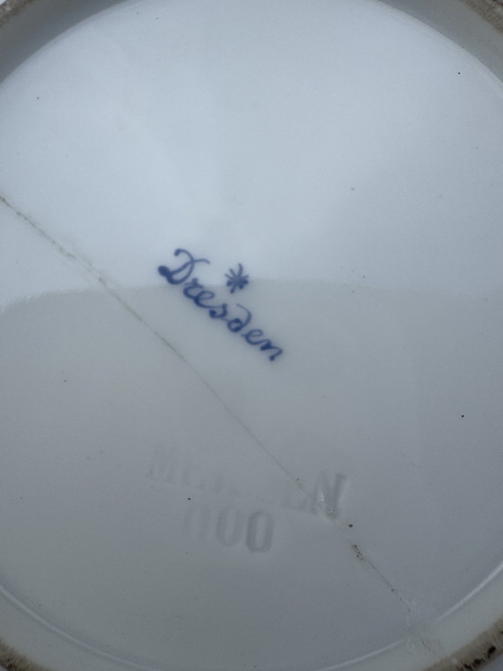 Image 1 of Assiettes de Noël porcelaine Meissen anciennes 