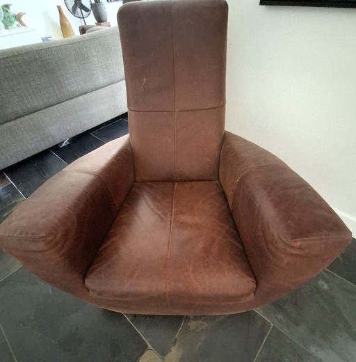 Fauteuil Longa in YAK-leder van Gerard van den Berg