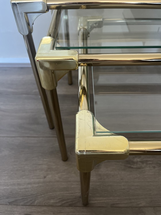 Image 1 of tables d'appoint vintage en laiton