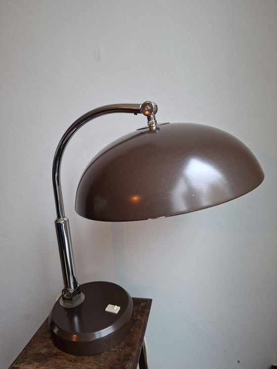 Rare Hala Zeist '144' Desk Lamp, 1st Generation, LED Upgrade, Table lamps, Chrome, Metal, Brown (photo 6 of 15)