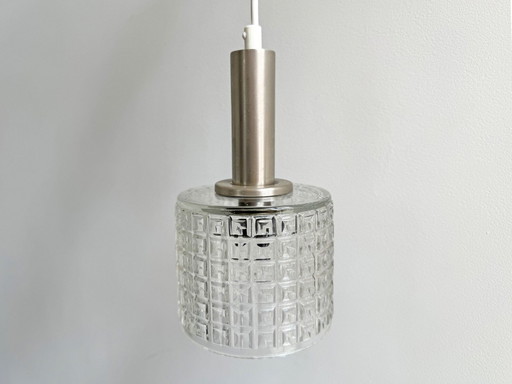 1X Lampe pendante en verre vintage