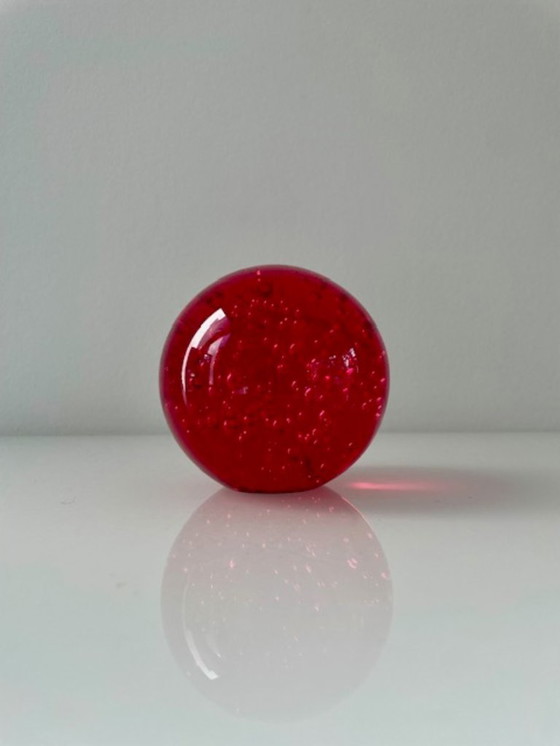 Image 1 of IKEA vintage design classic – glazen presse-papier rood