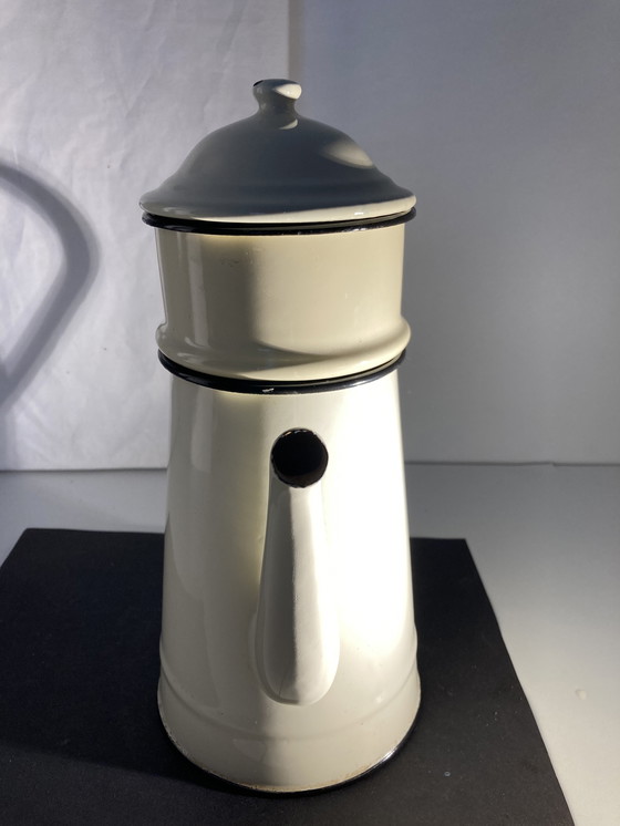 Image 1 of Vintage emaille koffiepot uit de jaren 70