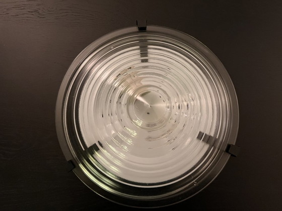 Image 1 of Plafonnier vintage Massive – en verre côtelé en forme de pyramide – années 1990