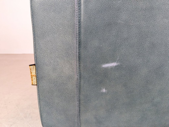 Image 1 of Sofá original de Giorgio Soressi, diseño de 1990, otomana de cuero