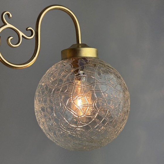 Image 1 of PAIR OF VINTAGE TEXTURED GLASS WALL LIGHTS