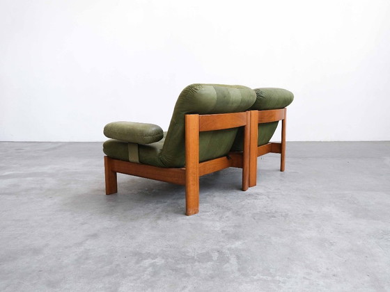 Image 1 of Vintage "FJELMAR" modular sofa, teak and leather, Mid-Century Danish
