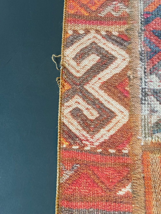 Patchwork-Teppich mit anatolischen Motiven – Wolle auf Baumwolle – 290 × 200 cm – Teppiche & Läufer, Wool (photo 7 of 8)