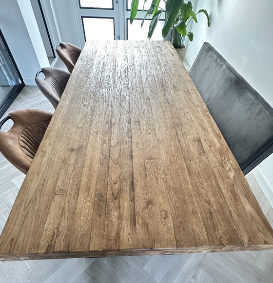 Image 1 of Eettafelset met 3 stoelen en bank