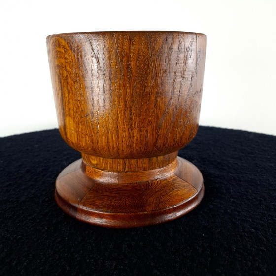 Image 1 of Vintage teak pot / bowl on a stand, 1970s