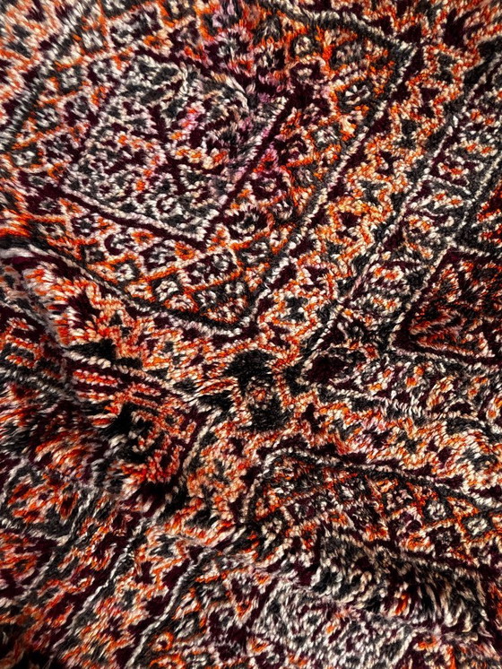 Image 1 of Mid Century Modern Boujad Wool Rug 200x400 cm- Handwoven Berber Carpet