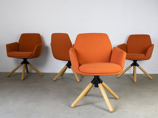 Patricia Urquiola Sedie Poppy Arancione, per Haworth come set (4)