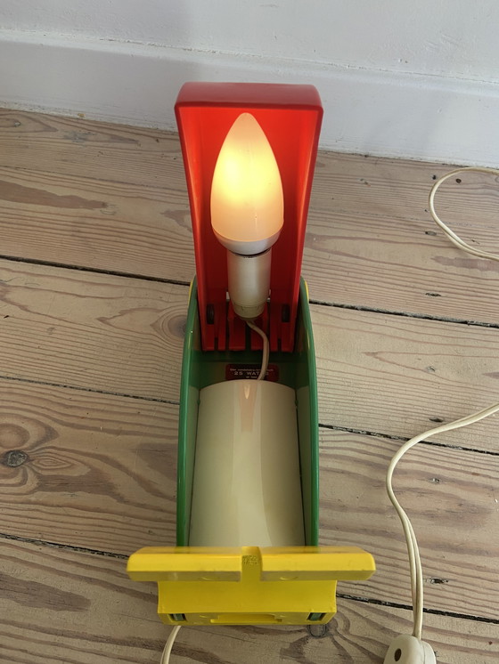 Image 1 of Lampe Toucan Ferrari - Jaune Vert Rouge - Design classique 1970