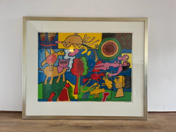 Signed screen print by Corneille – Art, Glass, Metal (photo 5 of 5)