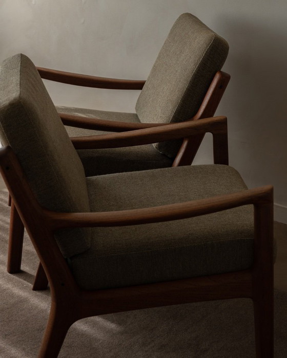 Image 1 of Fauteuil Senator vintage par Ole Wanscher pour Cado | Fauteuil lounge danois en teck | Style scandinave moderne | Années 1960