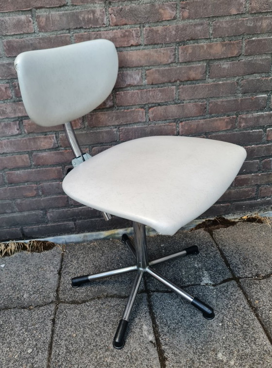 Bürostuhl von De Wit Brothers, drehbar, 1960er/70er Jahre – Gebroeders de Wit, Bürostühle, Metal, Chrome (photo 5 of 14)