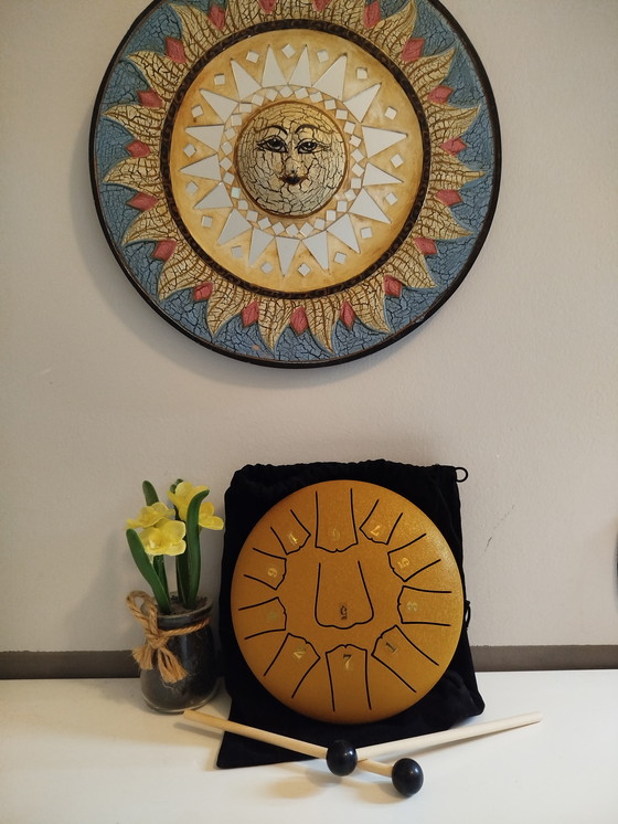 Image 1 of Handpan drum meditation steel tongue drum