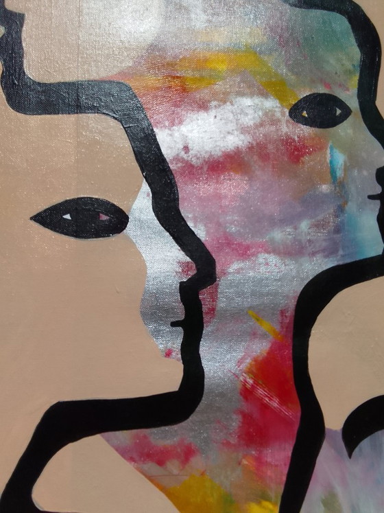 Image 1 of Acrylic painting "hue-man"