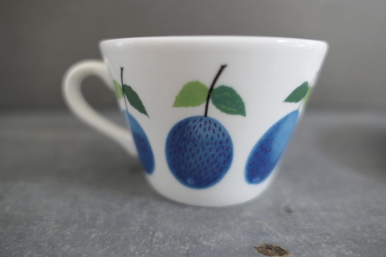 Image 1 of Tasse et soucoupe Gustavsberg vintage Prunus Suède