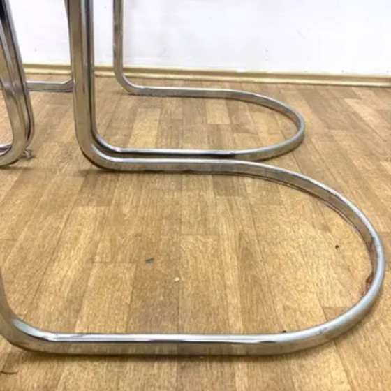 Image 1 of Sillas retro cromadas de Gastone Rinaldi, década de 1970 – Juego de 4