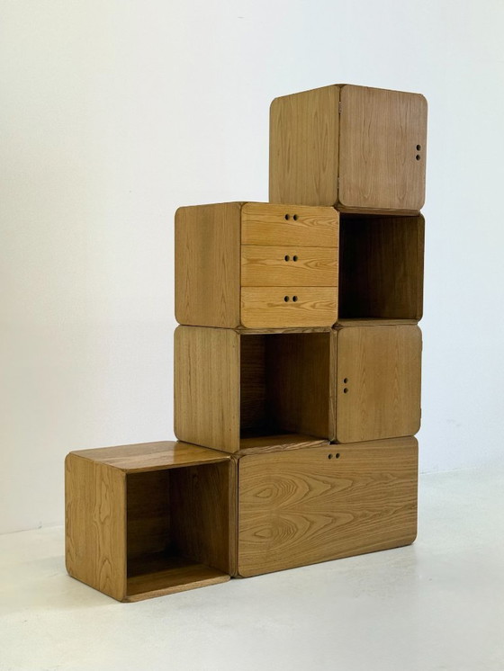 Image 1 of Set of 7 modular cabinets by Derk Jan de Vries for Maisa di Seveso