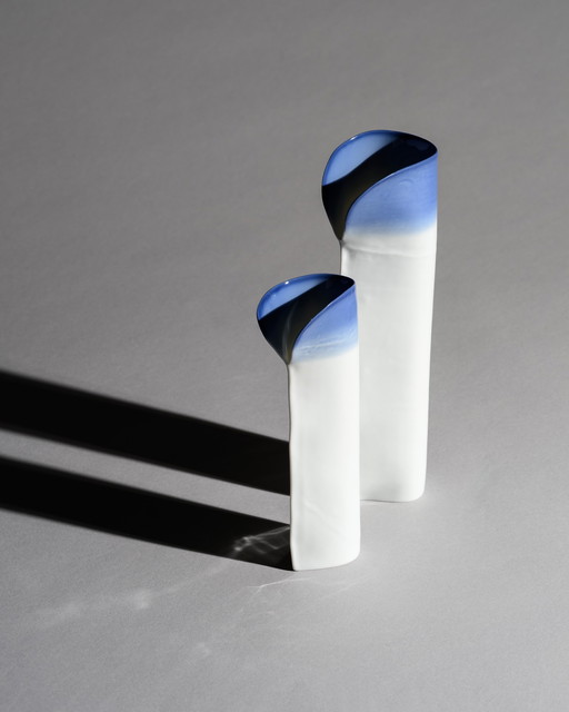 Johan van Loon x Rosenthal Studio-Line Glossy Paper Porcelain Vase Duo Maritime