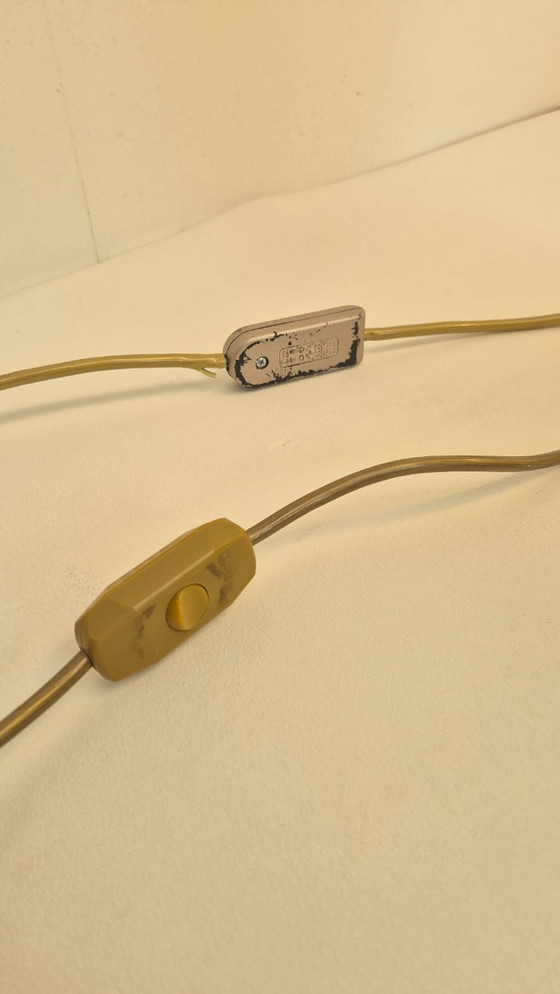 Image 1 of Set pesante di lampade da tavolo in ottone vintage