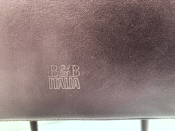 Image 1 of Set of 2 B&B Italia armchairs, full vent leather, Mario Bellini style