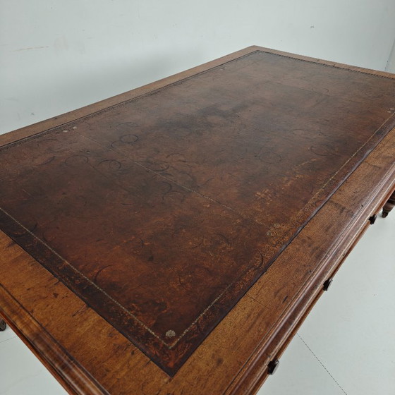 Image 1 of Escritorio inglés de dos caras para socios del siglo XIX – S. & H. Jewell