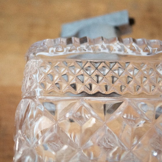 Image 1 of Vintage 1960s Crystal Glass Perfume Bottle