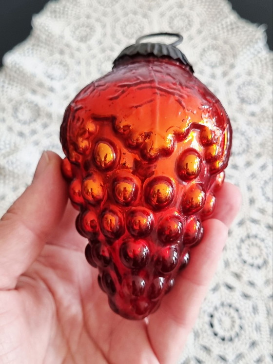 Ornements vintage pour sapin de Noël, Objets déco, Métal, Verre, Crème (photo 9 sur 14)