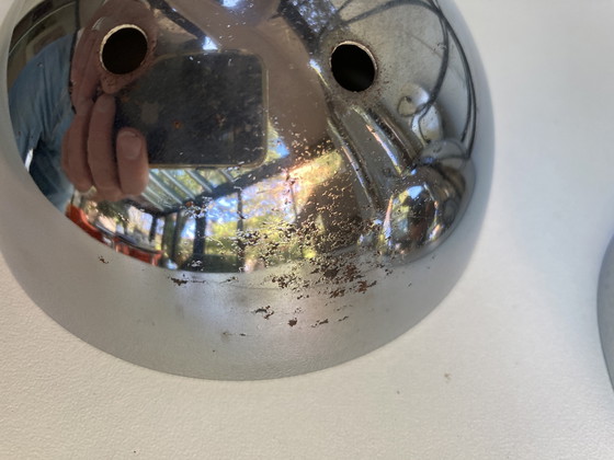 Image 1 of 5-lichts vintage jaren 70 chromen cascade hanglamp