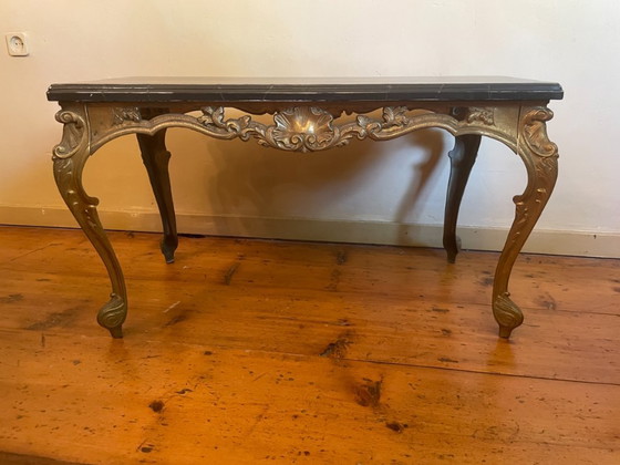 Image 1 of Table basse en laiton Tablejre Side Table 60s French