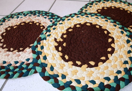 Image 1 of Tappeti antichi americani intrecciati, realizzati a mano, 38 cm (1,2 piedi), anni '40 - 1C459