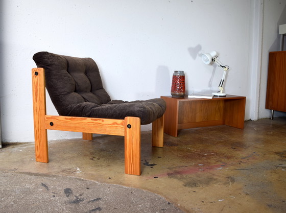 Image 1 of Brutalistische fauteuil uit de jaren 70, vintage koordstoel, ruimtetijdperk