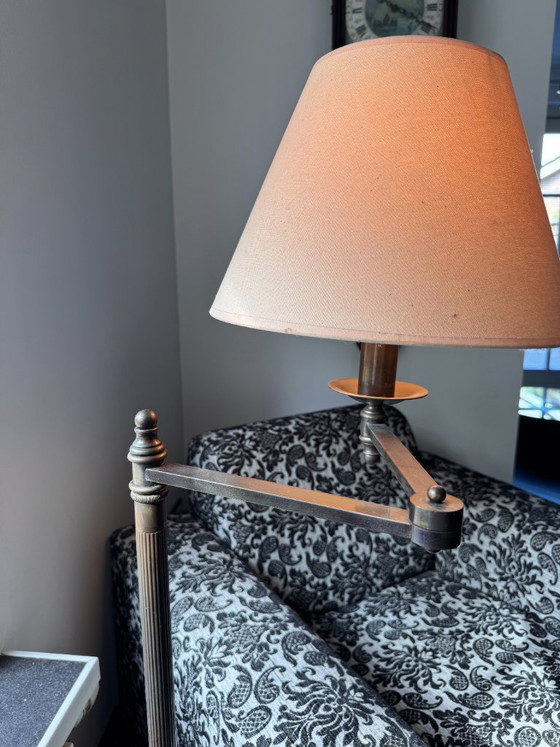 Lampada da terra vintage D&B Design Holland. In ottone con braccio girevole, anni '80. – Lampade da terra (photo 10 of 12)