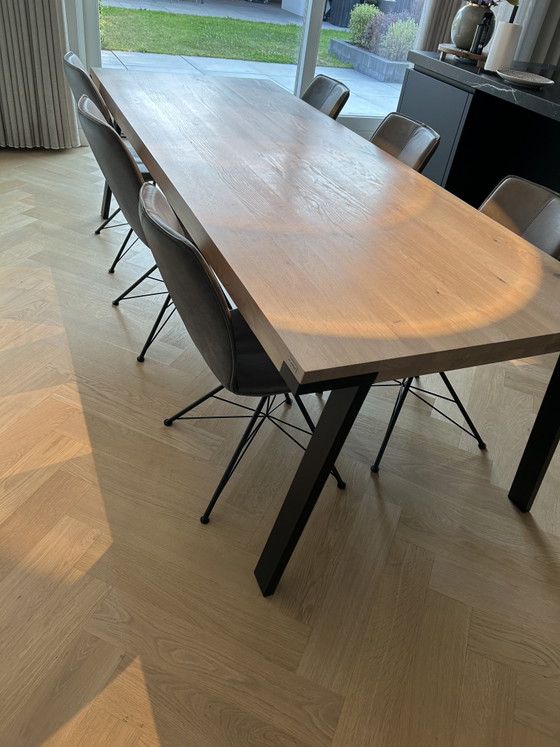 Bert Plantagie Set da pranzo Incl 6 Sedie in pelle – Iron, Wood (photo 5 of 11)